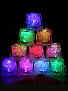 Загорающиеся Кубики Льда | Люминесцентные Светящиеся Кубики | 12 шт. Кубиков Льда LED Красочные для Вечеринки в Клубном Баре с душем